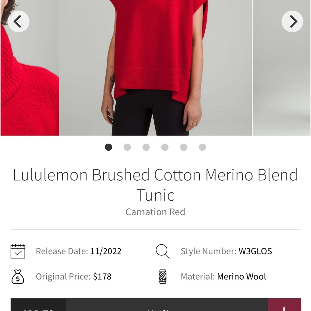 lululemon athletica Red Shrug Poncho Sweater